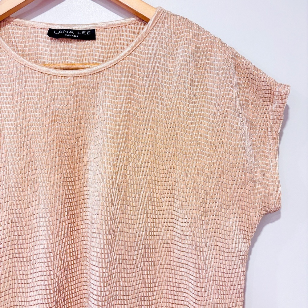 LANA LEE Vintage gold stretch top - Picture 3 of 5